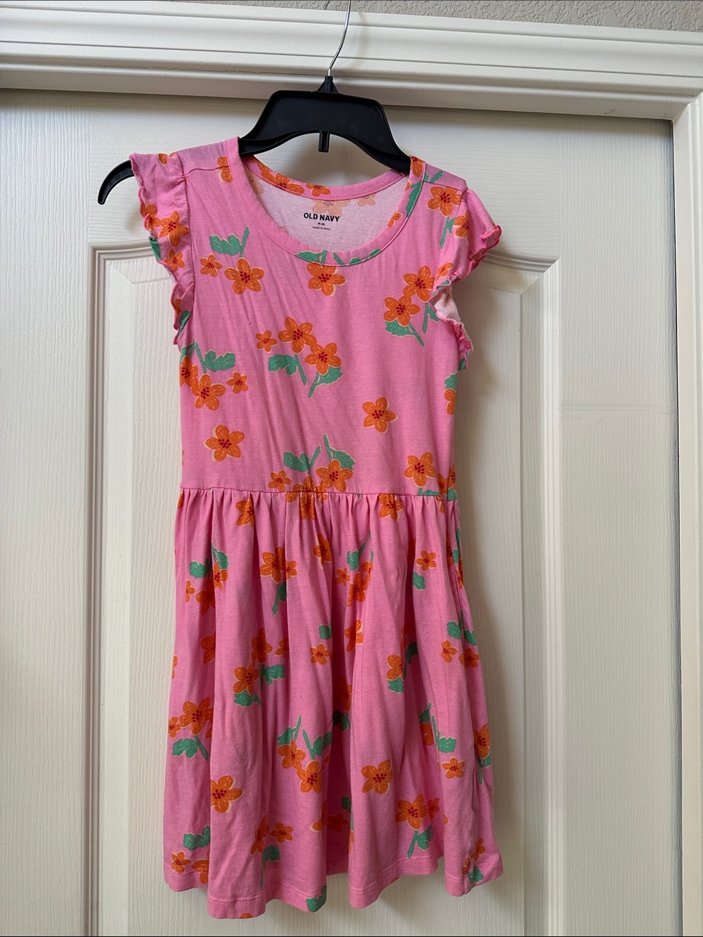 Old Navy Pink Dress with Orange Floral Print